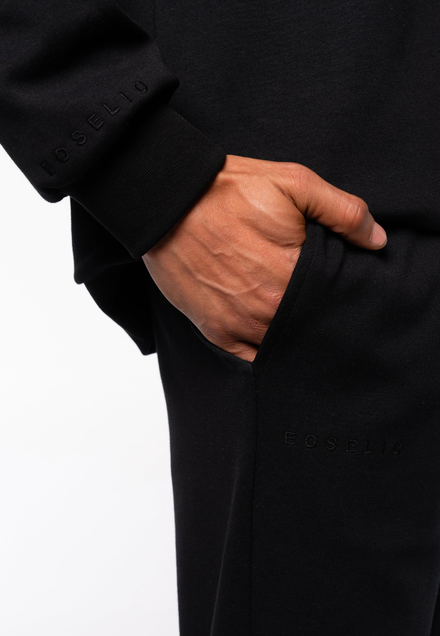 The City Sudadera holgada con cuello redondo - Negro