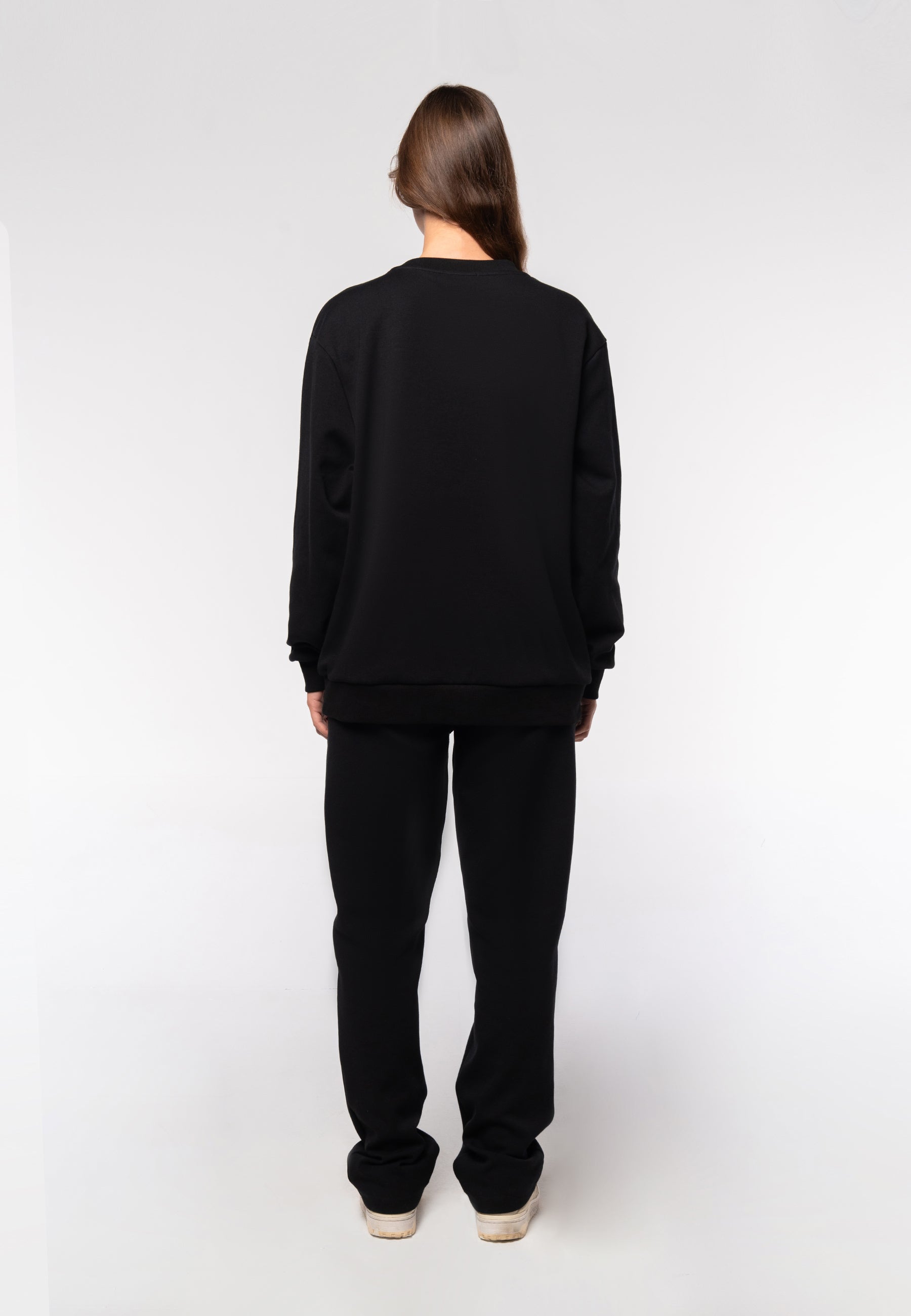 The City Sudadera holgada con cuello redondo - Negro