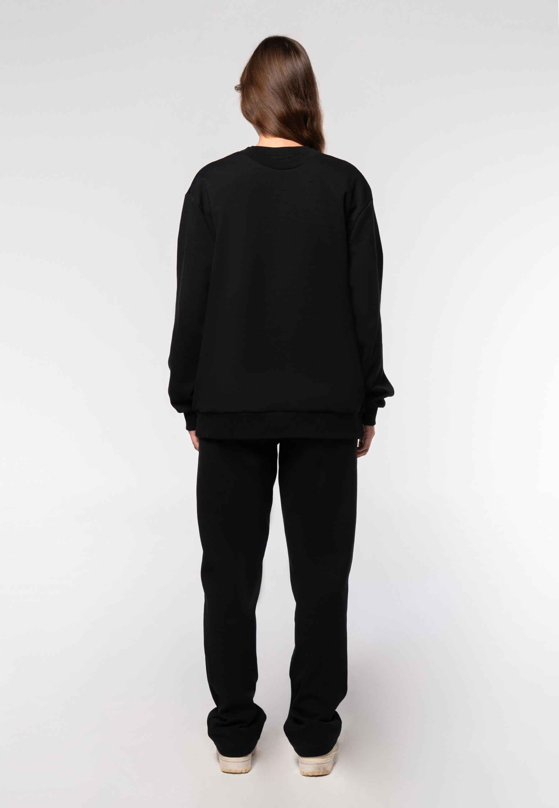 The City Sudadera corta con cuello redondo y corte relajado - Beige