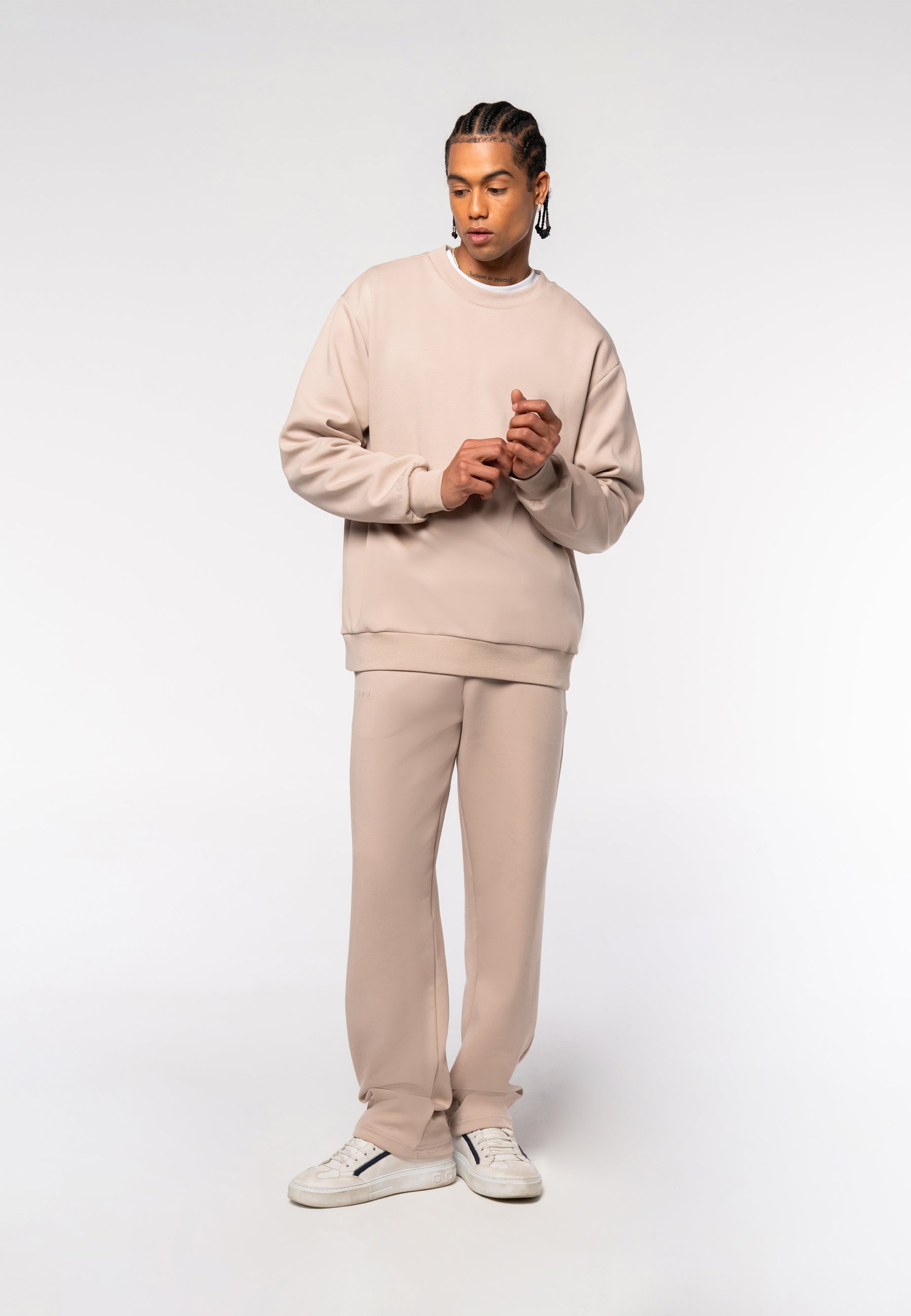 Unisex Straight-Leg Pants / Beige