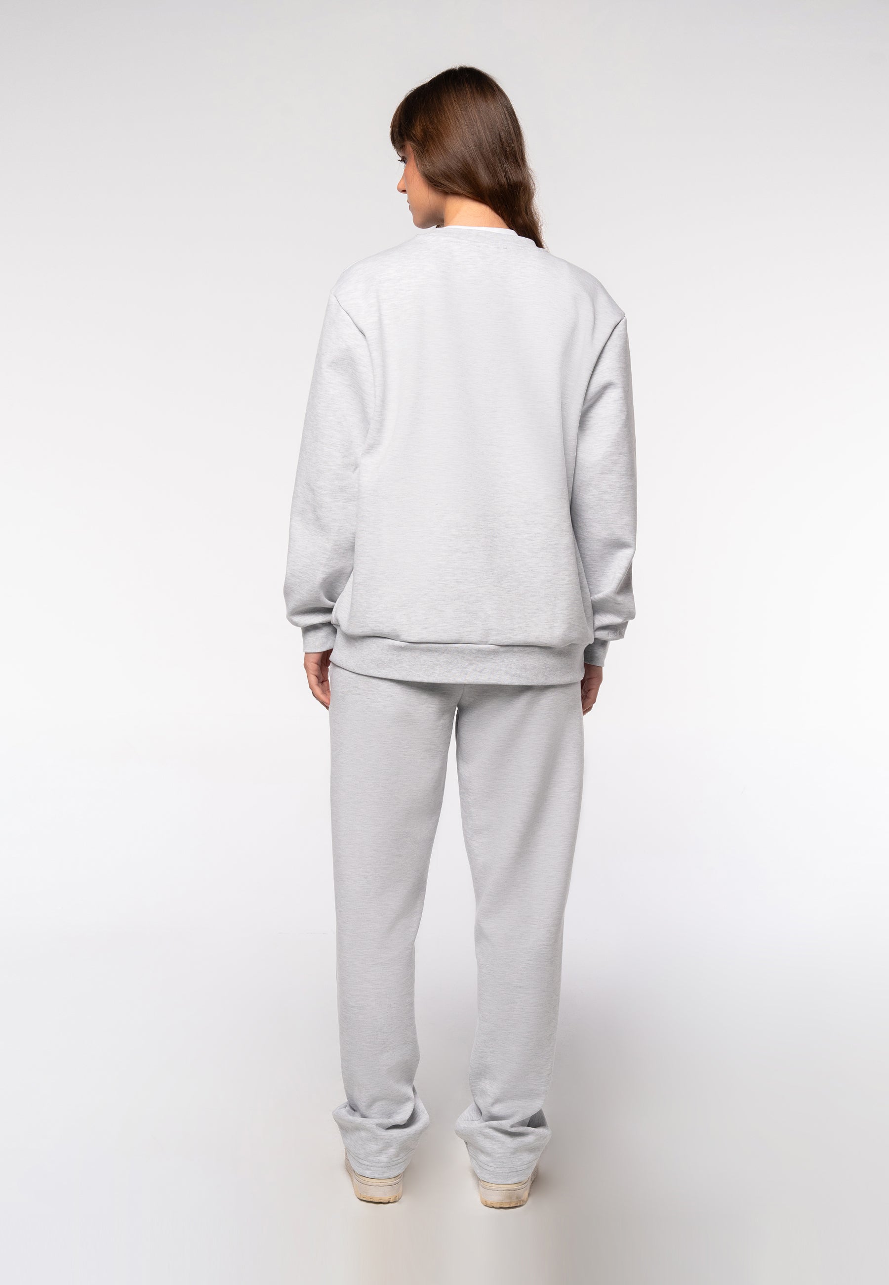 The City Sudadera corta con cuello redondo y corte relajado - Beige