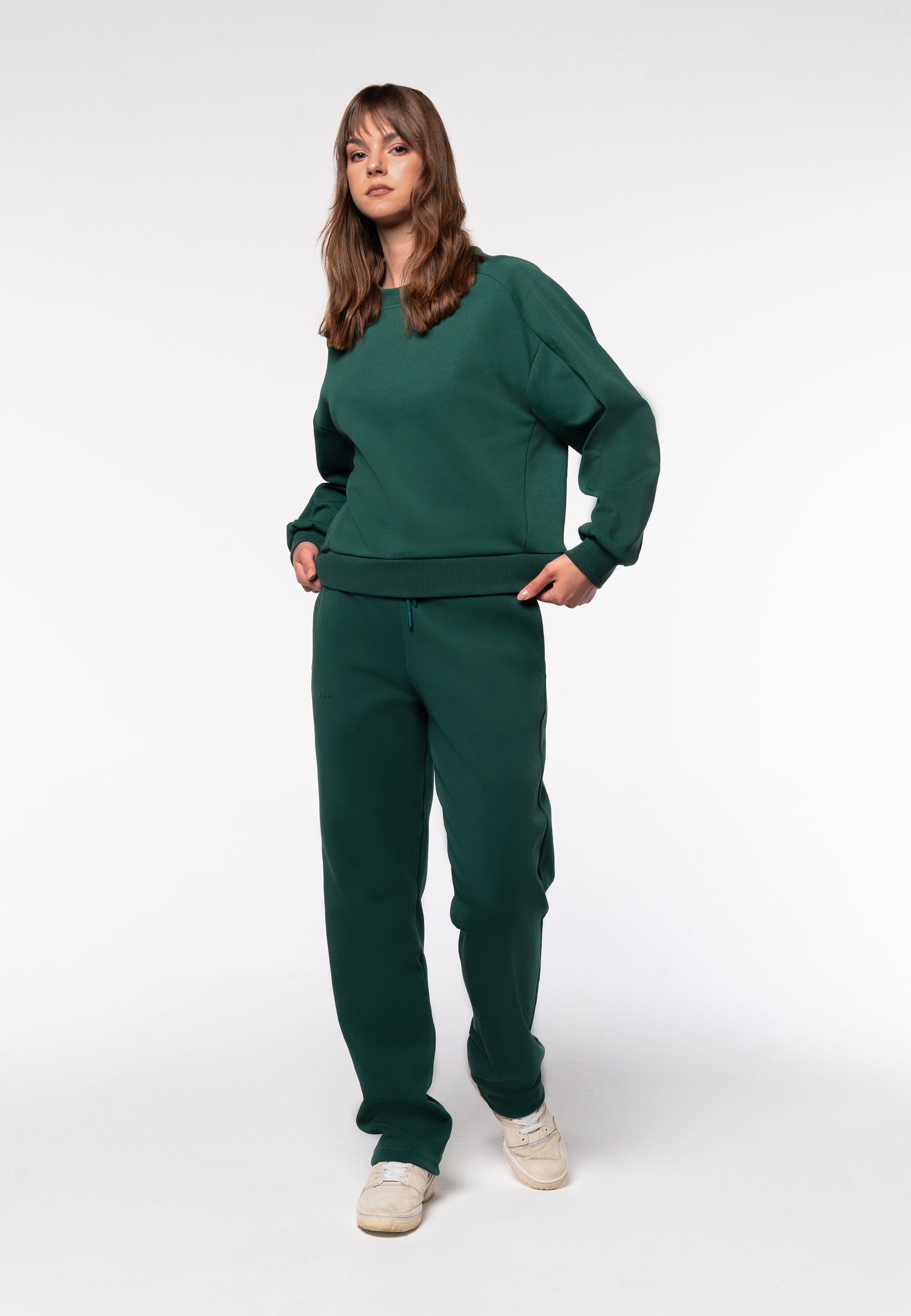 Unisex Straight-Leg Pants / Dark Green