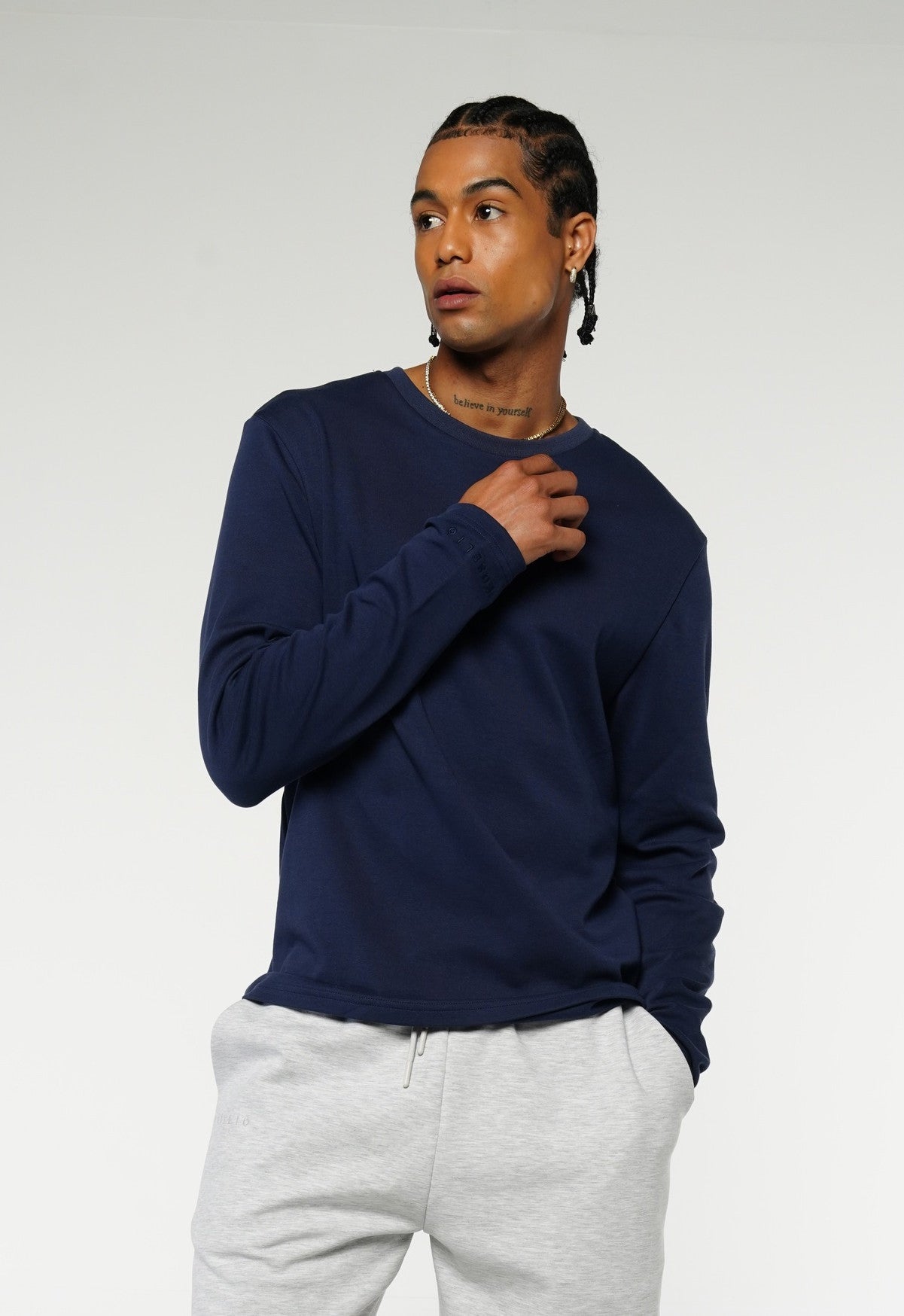 Sudadera con capucha extragrande Elevate - Gris aireado