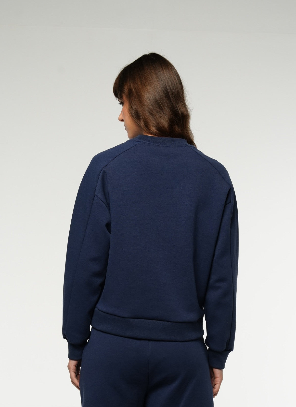 The City Sudadera corta con cuello redondo y ajuste relajado - Azul marino