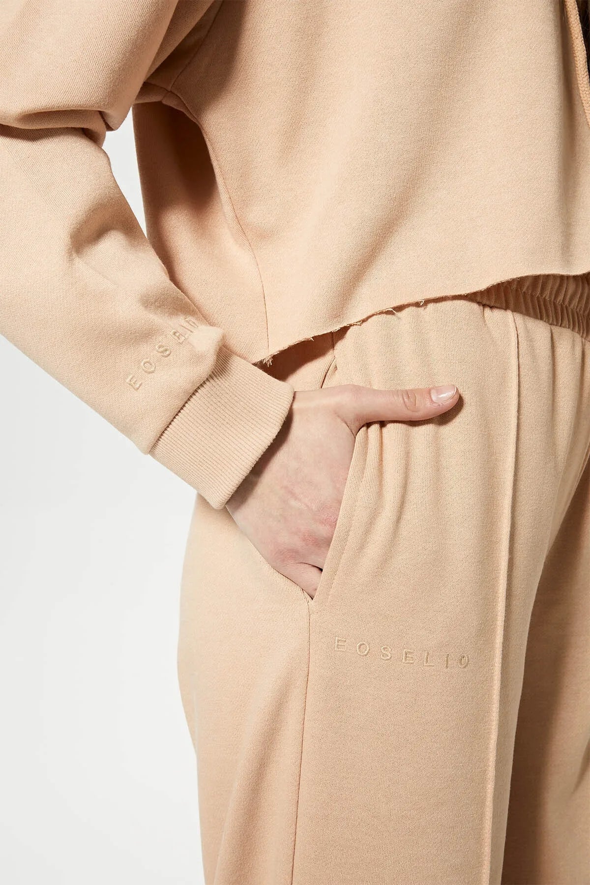 Cropped Hoodie / Desert Cream