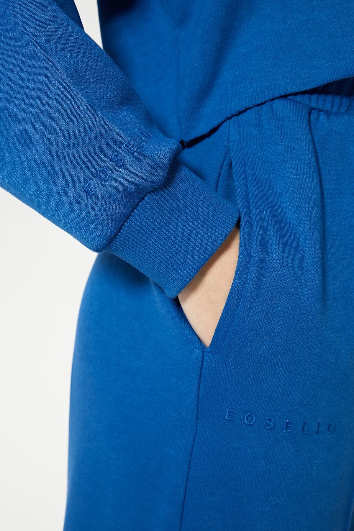 Cropped Hoodie / Ocean Blue