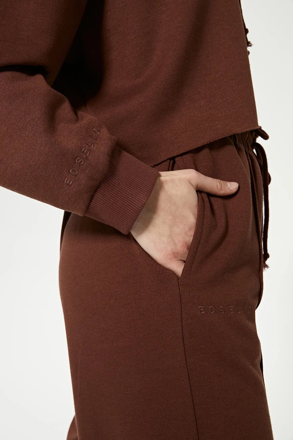 Cropped Hoodie / Mountain Brown