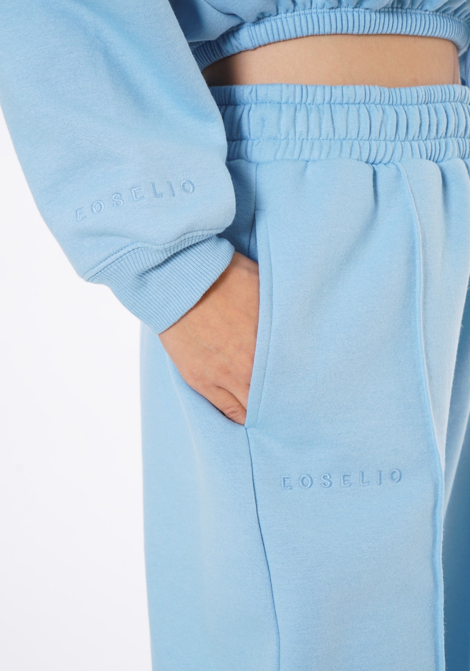 Oversized Wide Leg Palazzo Pants / Ice Blue