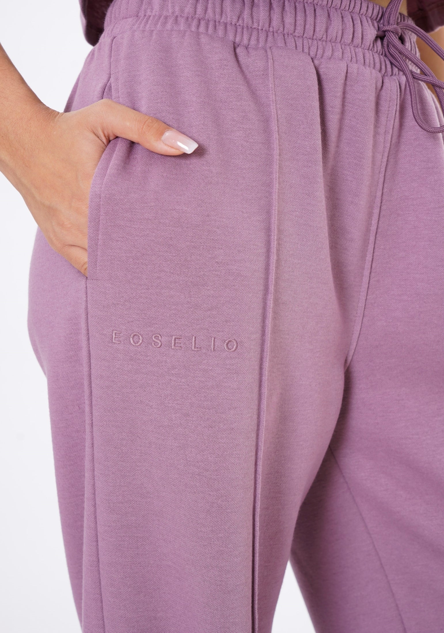 Oversized Wide Leg Palazzo Pants / Plum