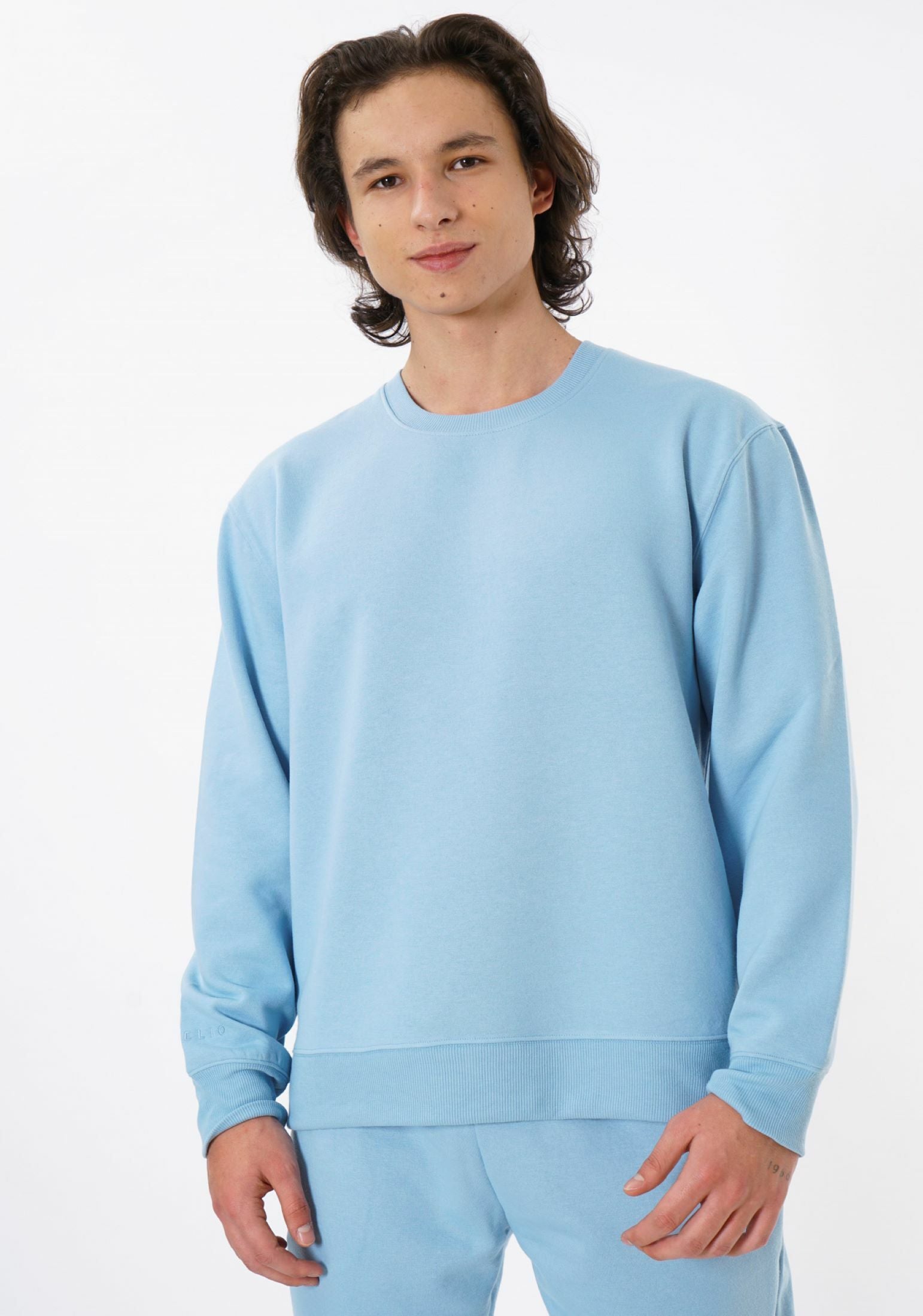 Oversized Crewneck Sweatshirt / Ice Blue