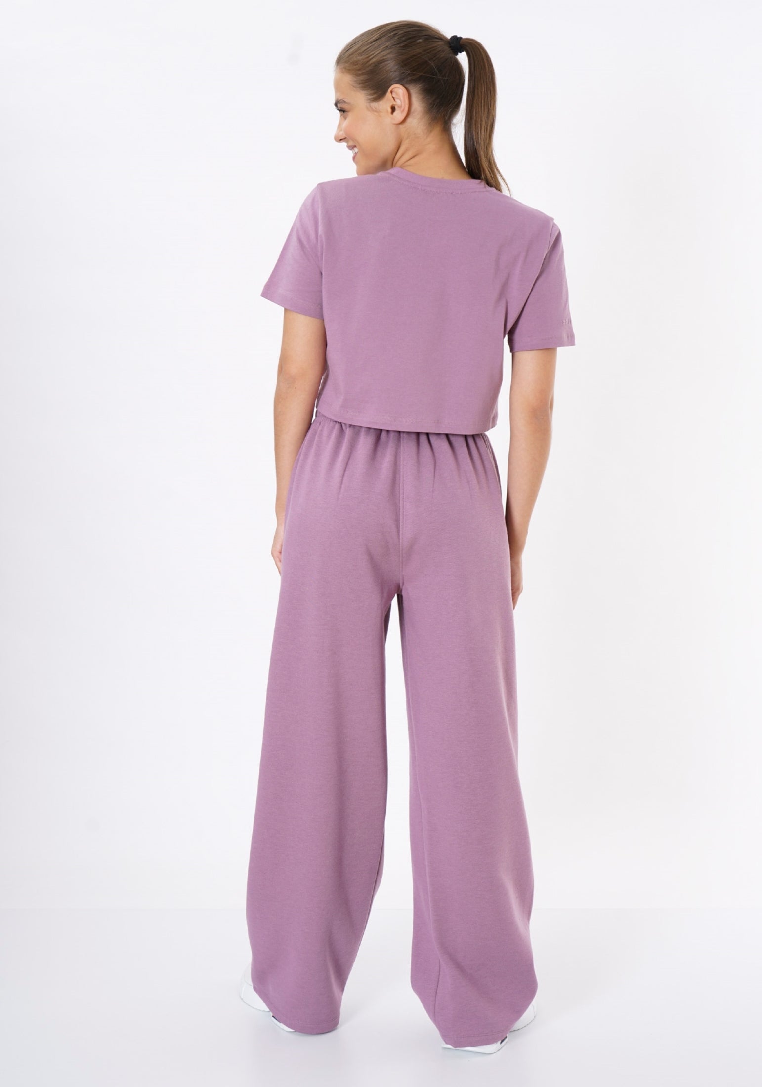 Oversized Wide Leg Palazzo Pants / Plum