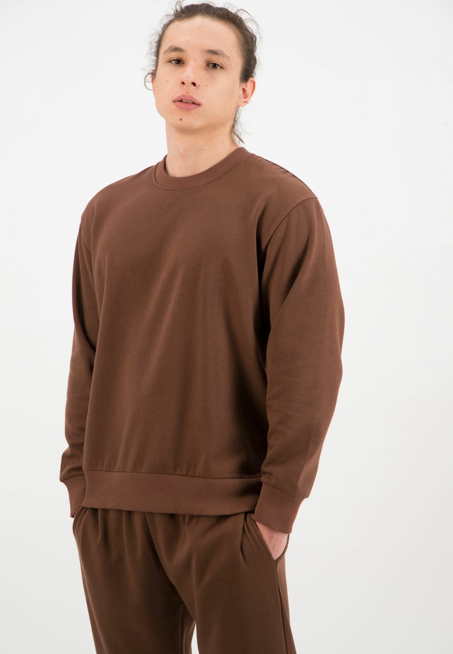 Oversized Crewneck Sweatshirt / Chocolate Brown