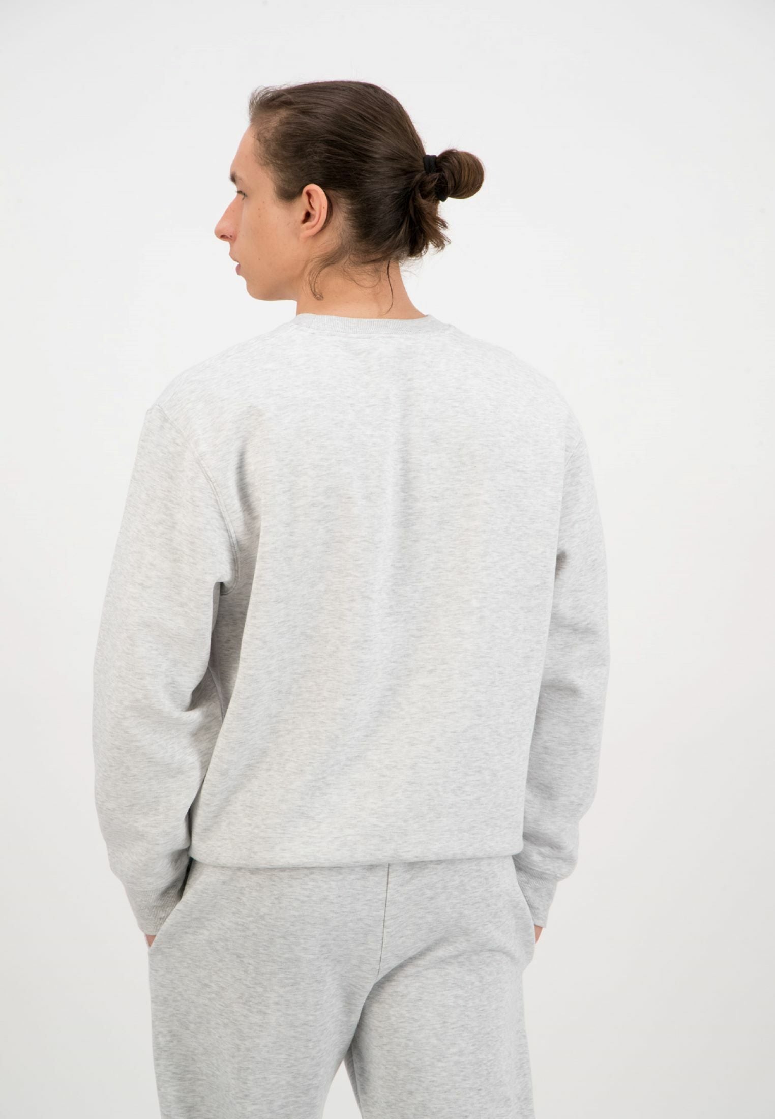Oversized Crewneck Sweatshirt / Grey Marl