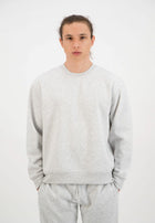 Oversized Crewneck Sweatshirt / Grey Marl