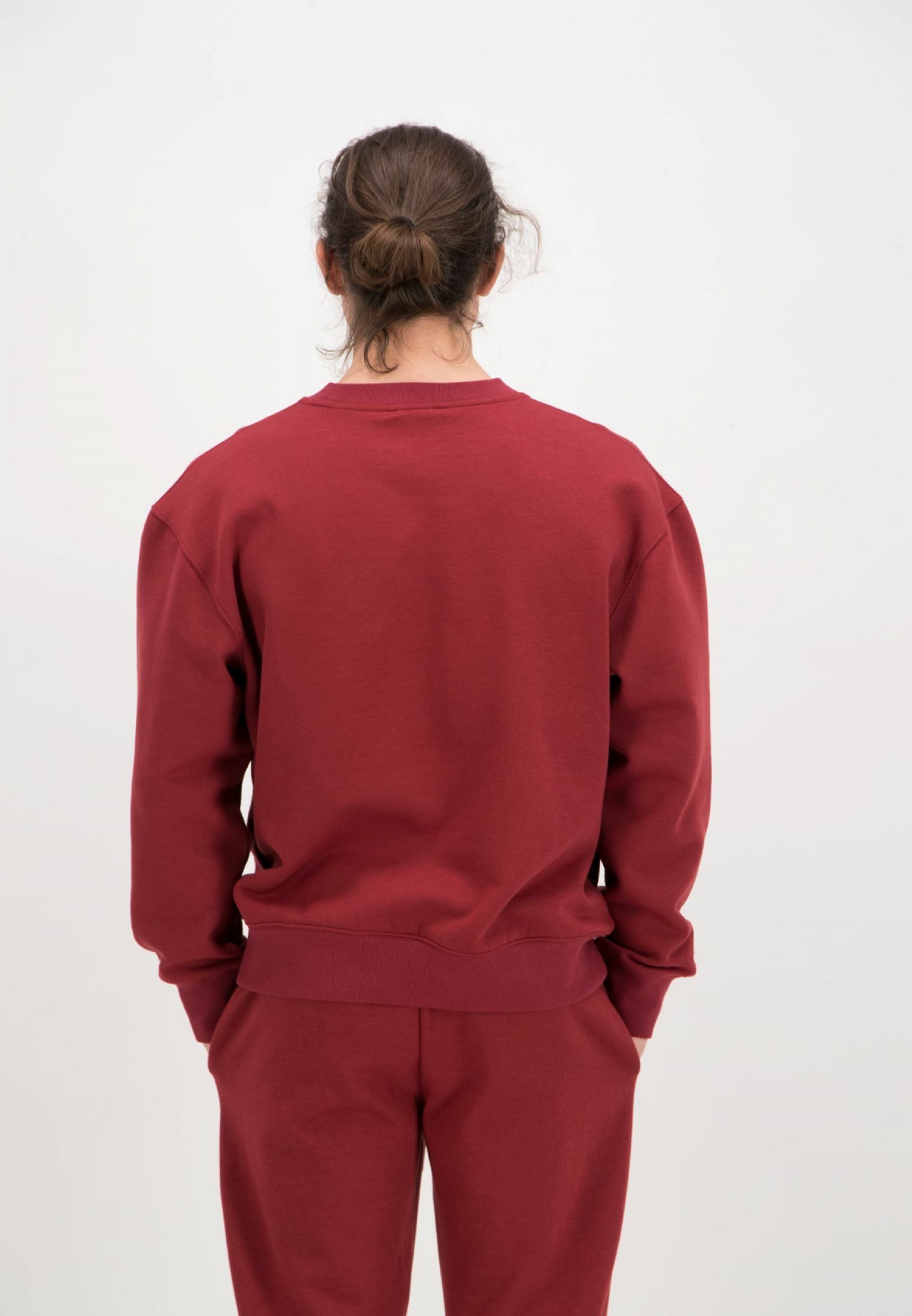 Oversized Crewneck Sweatshirt / Burgundy