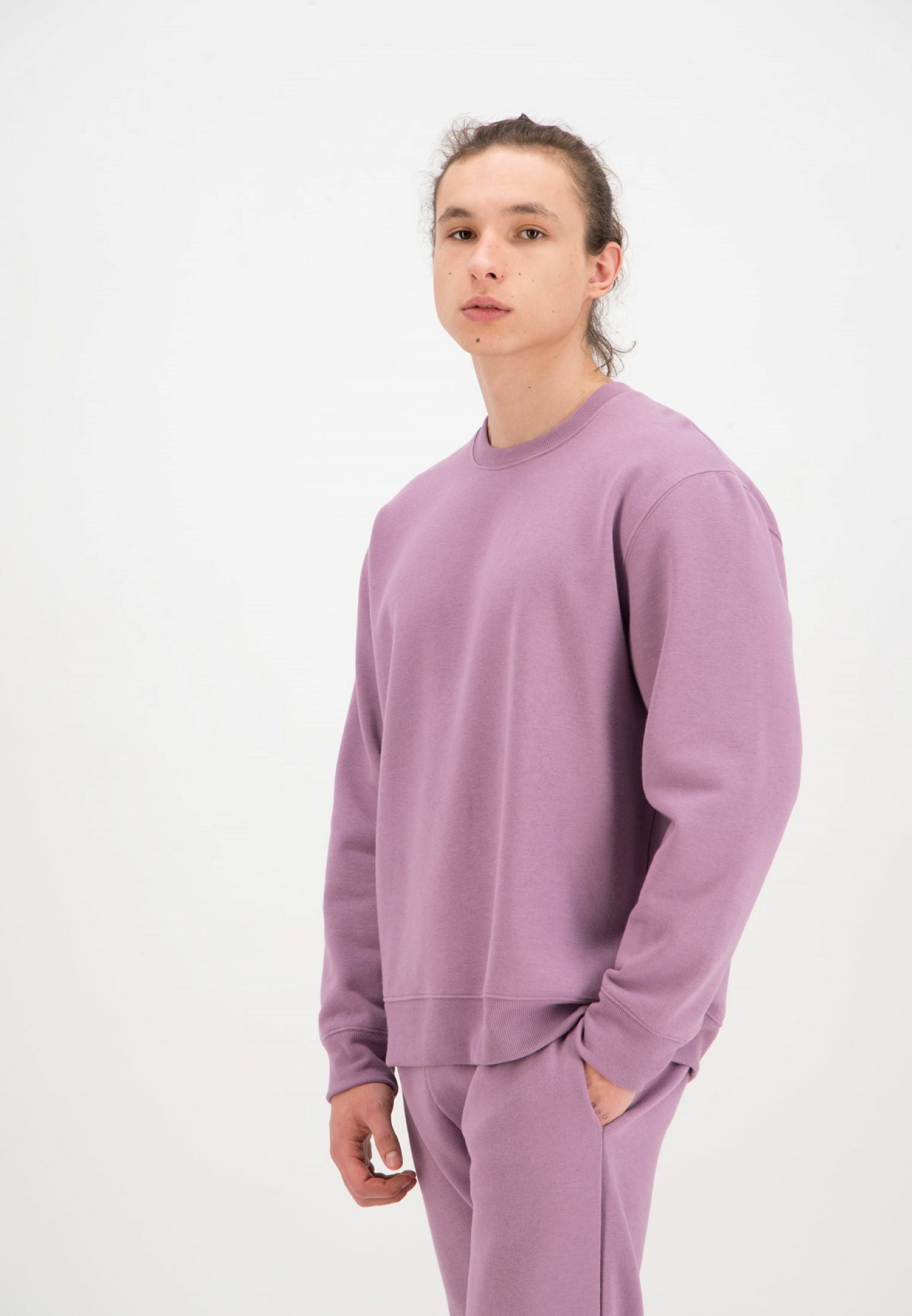 Sudadera extragrande con cuello redondo Elevate - Gris aireado