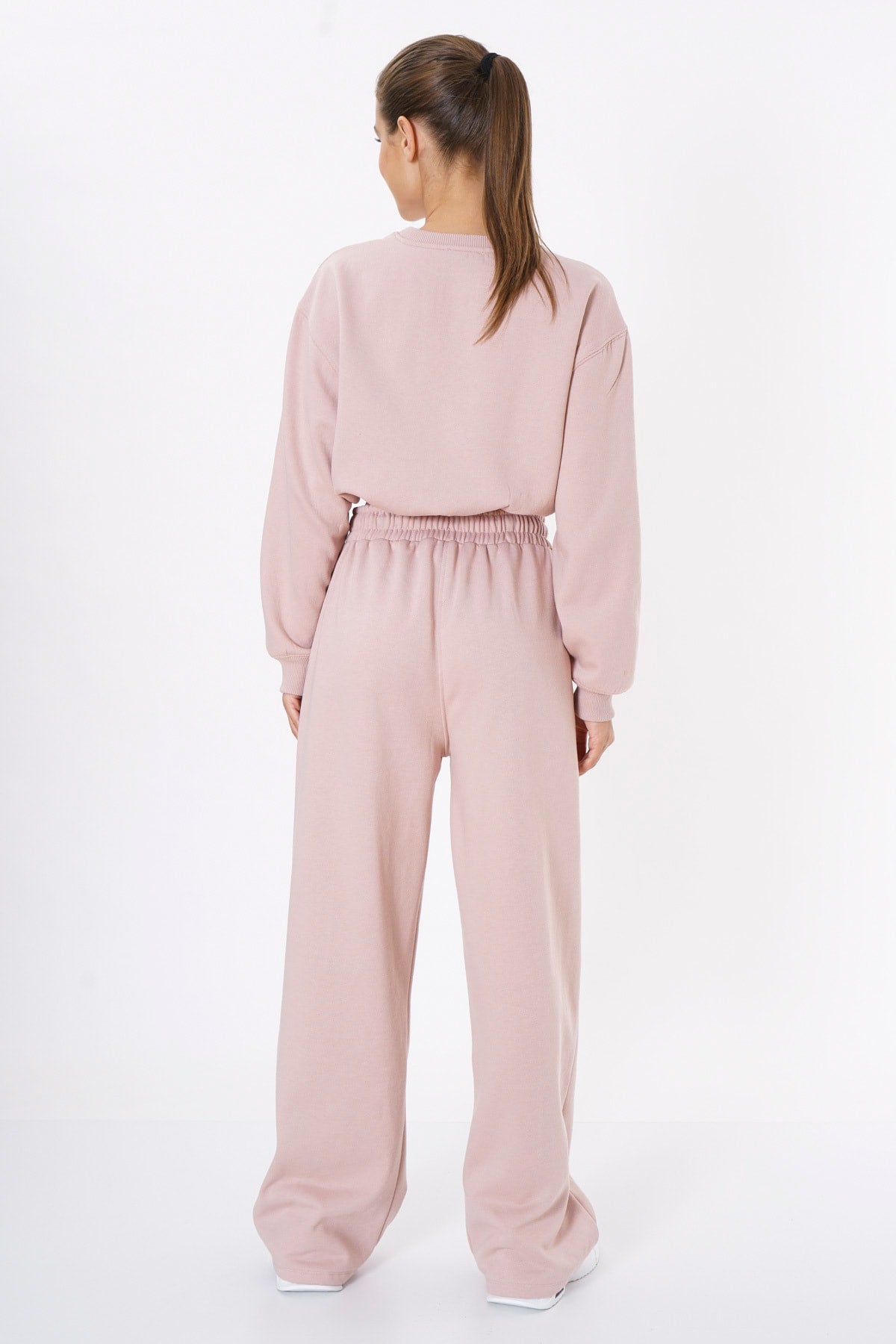 Pantalones palazzo extragrandes de pernera ancha Elevate - Beige cremoso