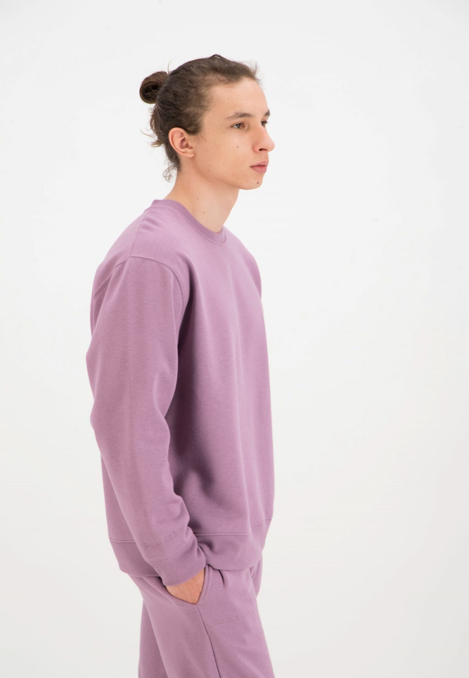 Sudadera extragrande con cuello redondo Elevate - Gris aireado