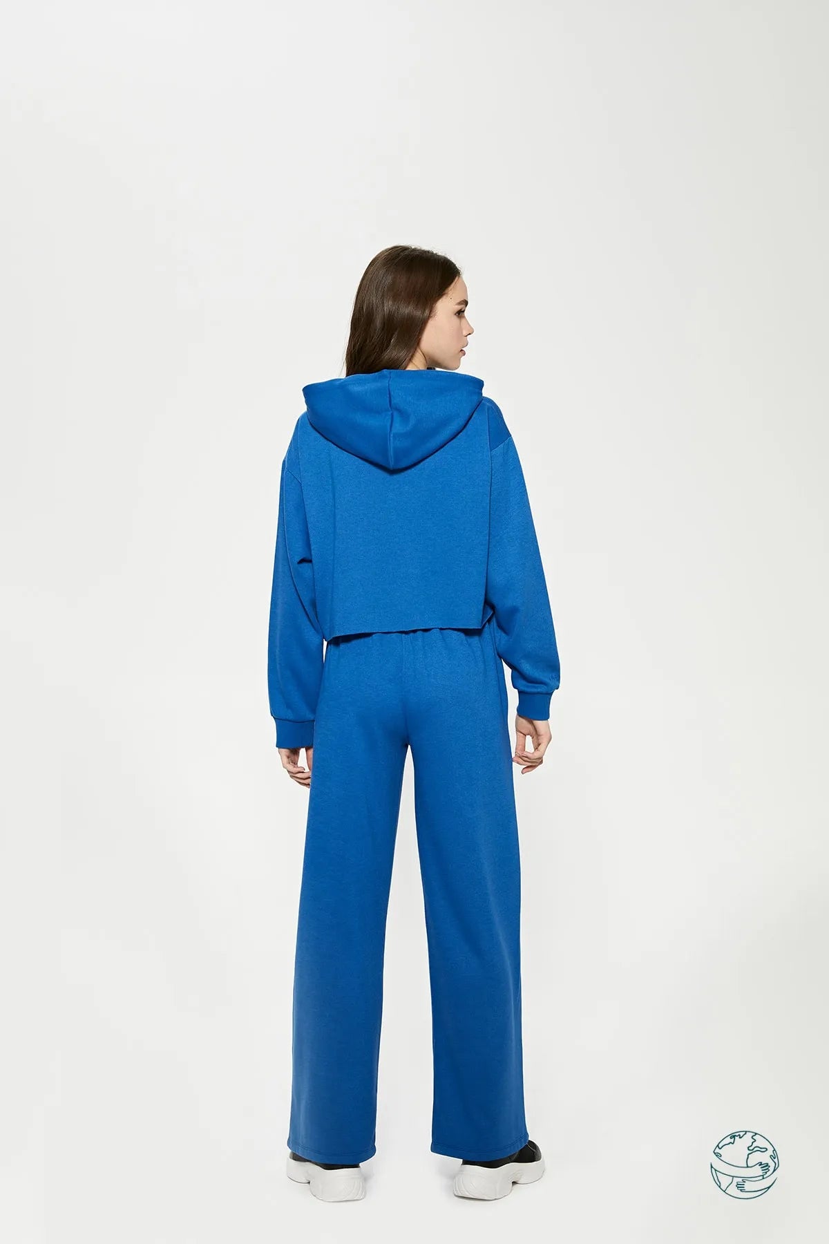 Cropped Hoodie / Ocean Blue