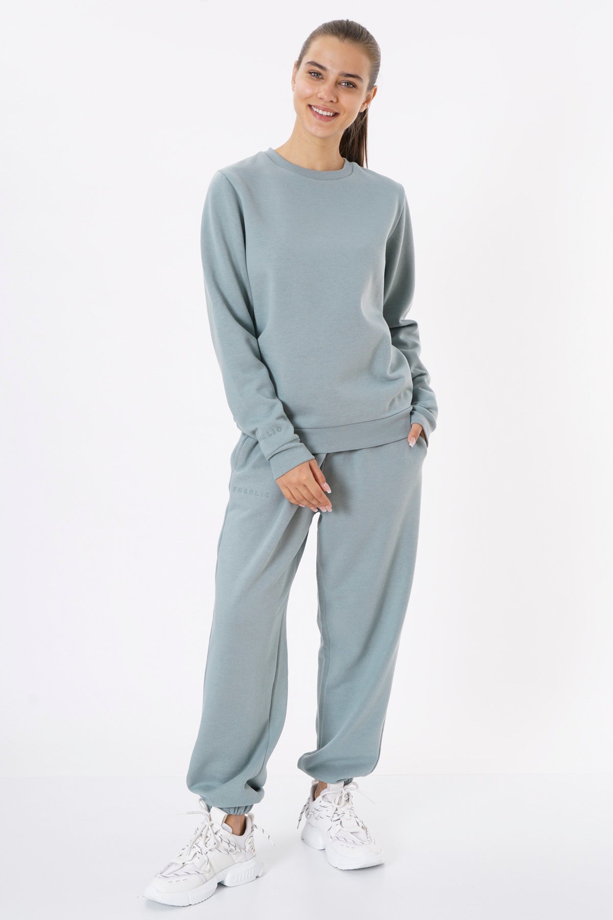 Oversized Sweatpants for Women / Sage Green