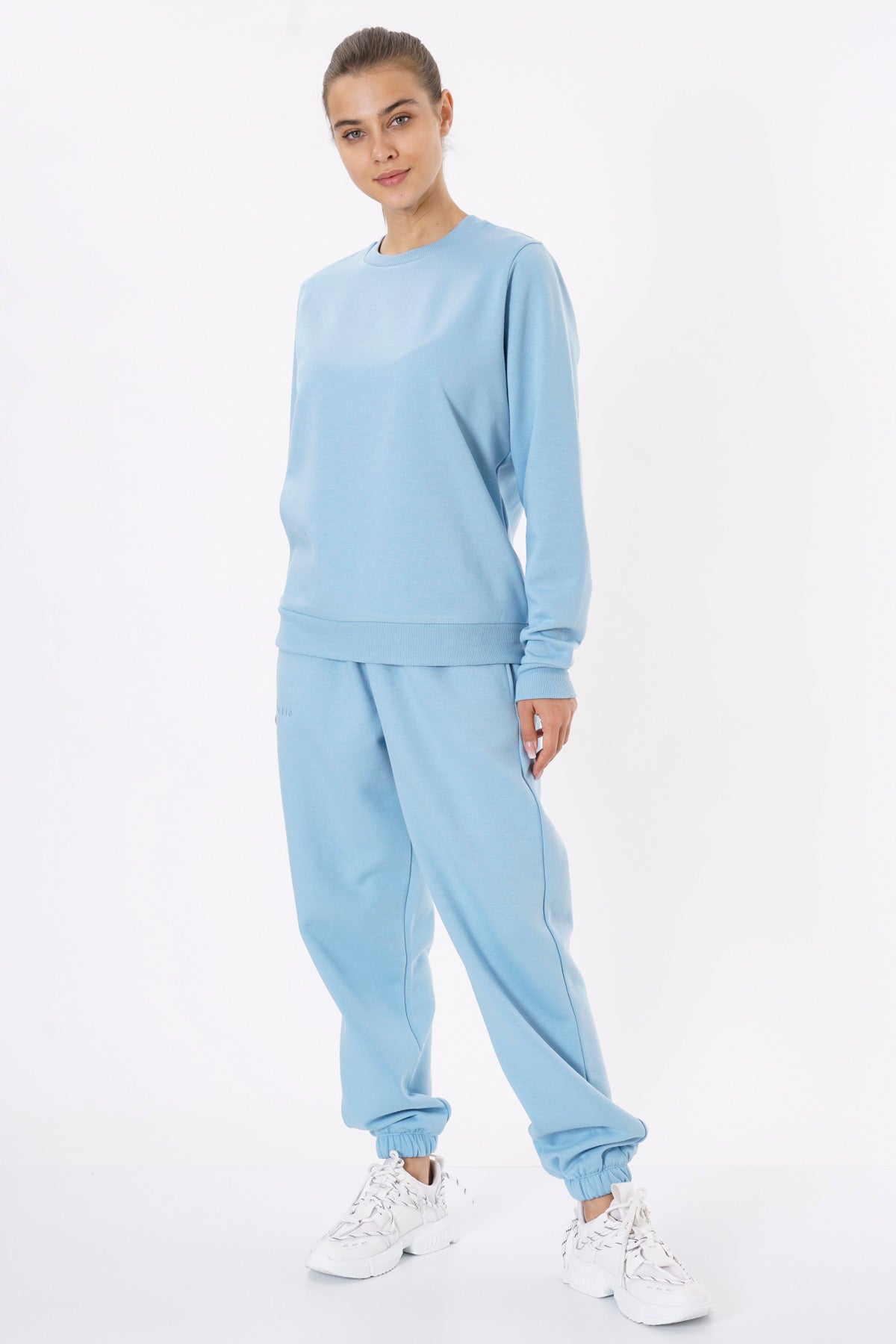 Pantalones de Chándal Oversize para Mujeres / Azul hielo