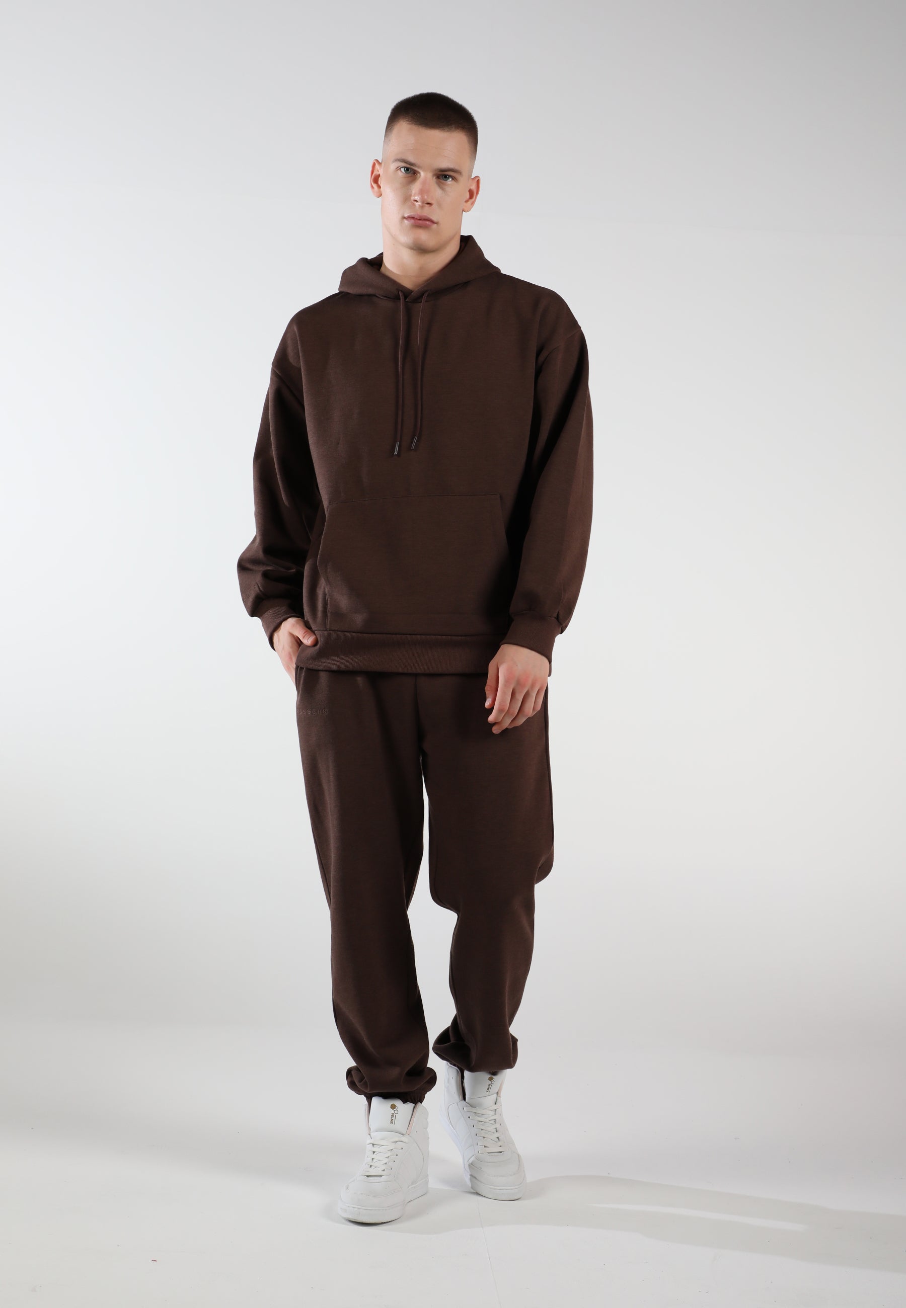 Oversized Sweatpants for Men / Espresso Brown | Eoselio