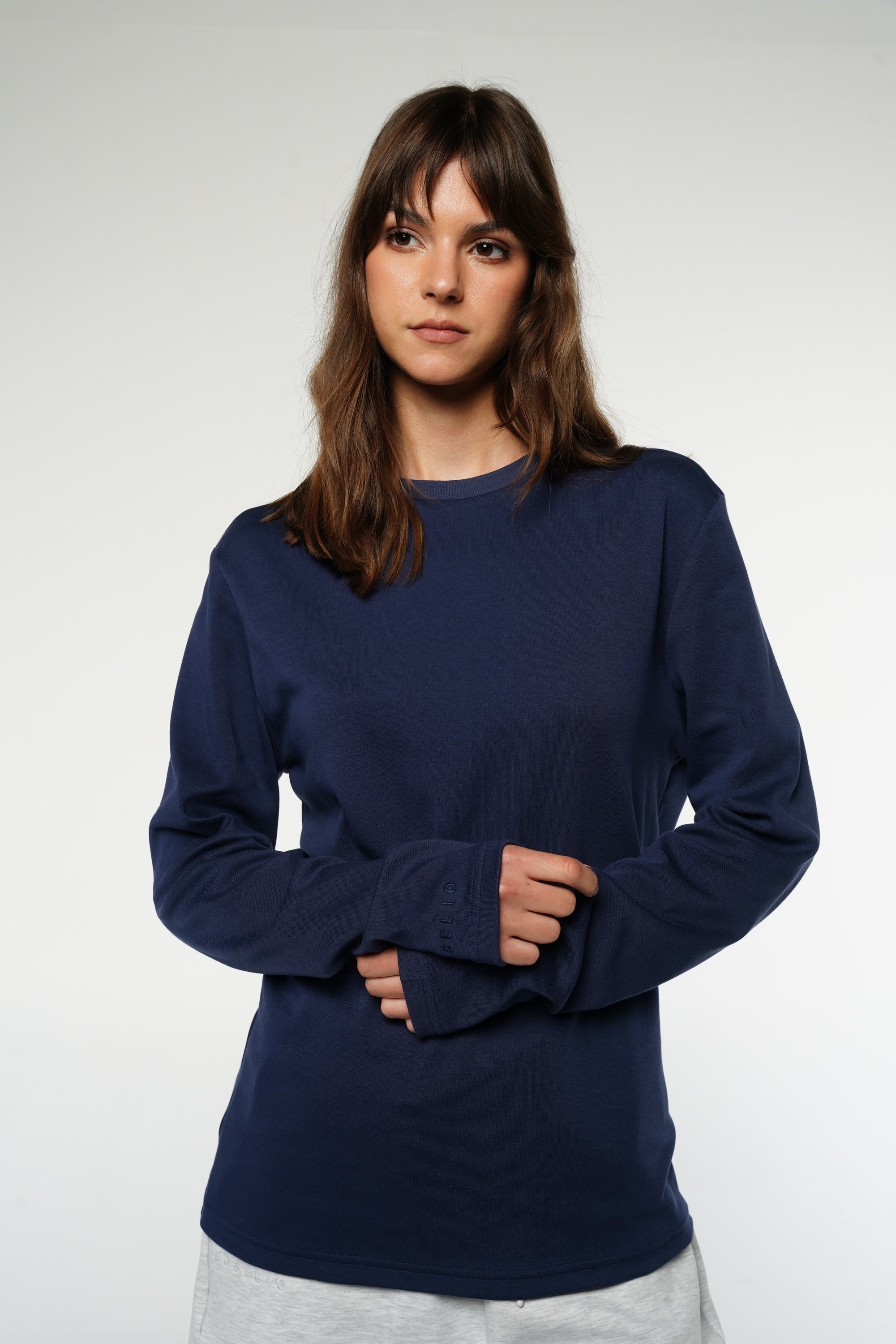 Long Sleeve T-Shirt / Navy | Eoselio